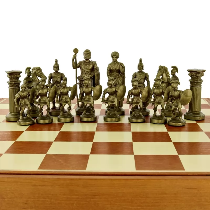 grawerowane szachy rzymskie