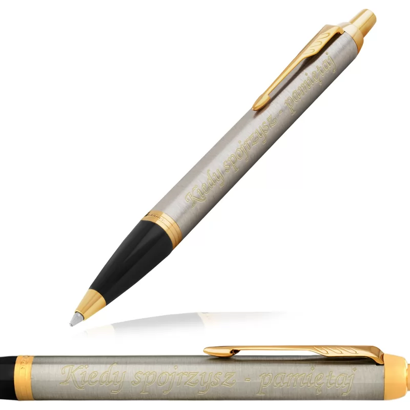 stalowy długopis z grawerem