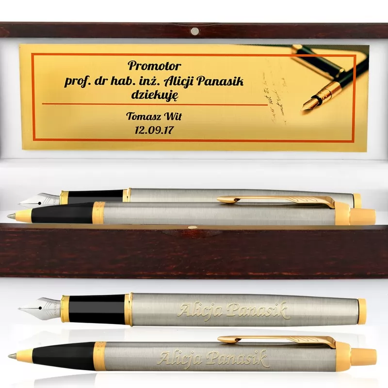 zestaw pióro i długopis z personalizacją na prezent